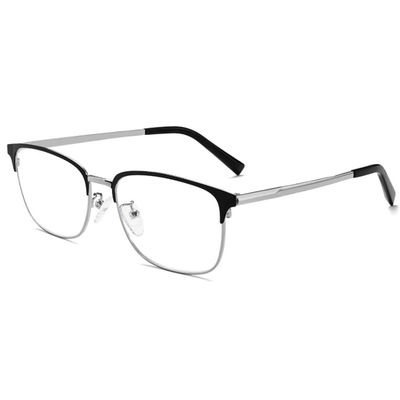CAOXN Alloy Anti Blue Light Blocking Reading Glasses Mens Anti Radiation Screen Presbyopia Hyperopia Optical Eyewear with Diopters 1.00 To 3.00,Silver, 1.50