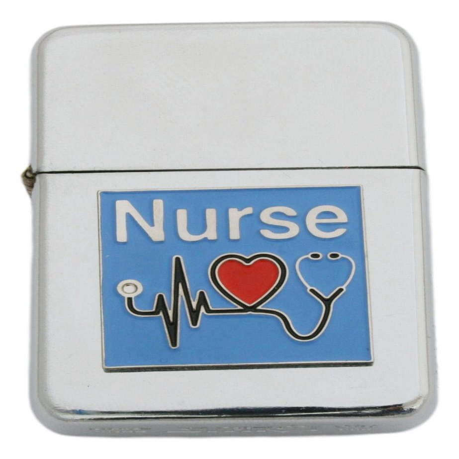 Gamekeepers Cottage gifts Nurse Petrol Lighter Windproof with Free Engraving Gift 558