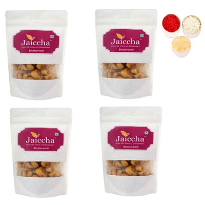 Jaiccha Ghasitaram Bhaidooj Gifts - Bhakar Wadi 800gms in White Paper Pouch