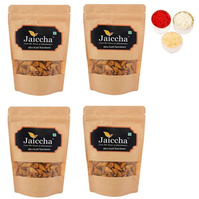 Jaiccha Ghasitaram Bhaidooj Gifts - Mini Katli Namkeen 800 GMS in Brown Paper Pouch
