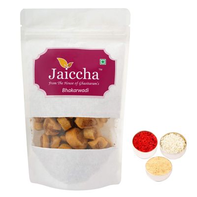 Jaiccha Ghasitaram Bhaidooj Gifts - Bhakar Wadi 200gms in White Paper Pouch