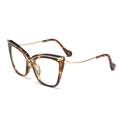 H&RB Progressive Multi-Focus Anti-Blue Light Reading Glasses for Women, European And American Fashion Big Frame Trendy Personality Frame Versatile Simple,Multi colored,+1.0