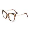 H&RB Progressive Multi-Focus Anti-Blue Light Reading Glasses for Women, European And American Fashion Big Frame Trendy Personality Frame Versatile Simple,Multi colored,+1.0 view 1