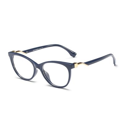 2020 Progressive Multi-Focus Anti-Blue Reading Glasses for Women, Fashion Trend Oversized Frame, Reinforced Hinge Presbyopic Glasses,Blue,+1.0