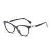 2020 Progressive Multi-Focus Anti-Blue Reading Glasses for Women, Fashion Trend Oversized Frame, Reinforced Hinge Presbyopic Glasses,Blue,+1.0 view 1