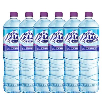 6 x 1.5 Ltr Bottle Natural Spring Still Mineral Water Hydrate Soft Drink