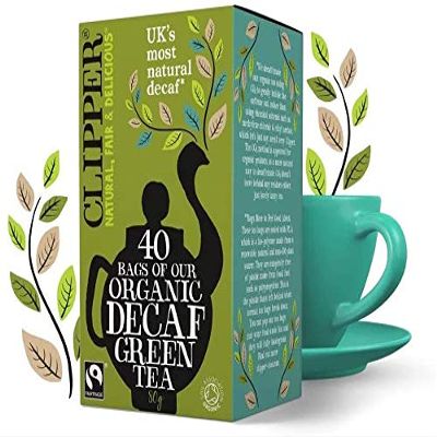 Clipper Organic Fair Trade Decaf Green Tea 40 Bags (Pack of 6)