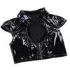 KHDFYER Sexy Lingerie Women Wetlook Lingerie Set for Costume Party Sexy Cap Mini Pleated Skirt and Necktie-Black_L view 3