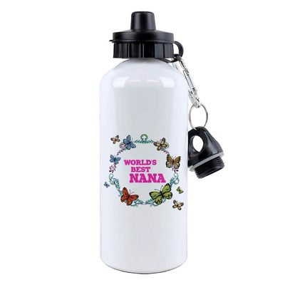 World's Best Nana Funny Gift for Nana/Nanna - Mothers Day Birthday/Christmas Stocking Filler Present Gift 500 ml Sports Water Bottle.