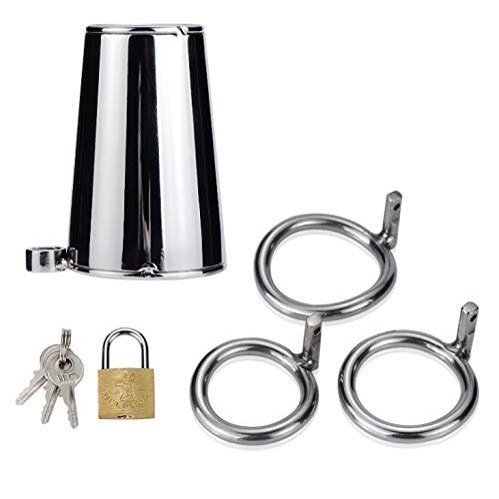  New Male Protective Device Hypoallergenic Stainless Steel Rng 3 Size, Suitable for Men of Any Size