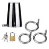  New Male Protective Device Hypoallergenic Stainless Steel Rng 3 Size, Suitable for Men of Any Size view 1