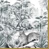 20 Napkins Jungle in Retro Look Leopard Animals Table Decoration 33 x 33 cm view 1