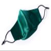 HABAC STUDIO - 100% Mulberry Silk Face Masks Reusable Black Face Masks Washable UK Face Covering for Women Mens Face Masks Silk Mask Nose Wire Adjustable Unisex Wedding Special Occasion. (Green) view 1