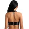 KHDFYER Womens Lingerie Womens Lingerie Club Costumes Dancing Adult Adjustable Buckle Straps Back No Pad Bra Top-Black_S view 3