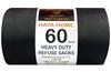 Haya Home 60 Black Plastic Bin Bags Heavy Duty Bin Liners, Refuse Sacks Heavy Duty Waste Dustbin Bags roll 100L for Kitchen Home Office DIY Garden Made from 100% Recycled Material view 1
