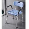 RTY-BY Economy Shower Chairs for the Elderly or Disabled with Arms and Back - Adjustable Shower Bench, Bariatric Rated Bath Seat for Larger users, 150kg Capacity, Blue view 3
