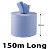 Big 150m Blue Roll Centrefeed Flat Sheet 2-Ply Wipe Towel Tissue (Two 150m Rolls) view 2