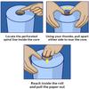 Big 150m Blue Roll Centrefeed Flat Sheet 2-Ply Wipe Towel Tissue (Two 150m Rolls) view 3