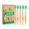 EcoShoots Kids Bamboo Toothbrushes with Super Soft Bristles | Pack of 5 Kids Toothbrushes | Eco-Friendly Natural Wooden Childrens Toothbrush | Organic Biodegradable Handle | BPA Free Kids Toothbrush view 1