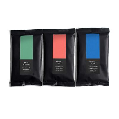 Sistir, Coffee Taster Gift Pack. Perfect for Coffee Lovers. 100% Arabica Grounds, Roasted and Packed in The UK. 3 x 95g