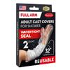 100% Waterproof Arm Cover for Shower - Tight Seal - 2pk Adult Reusable Cast Protectors - Full Arm Bag Sleeves for Wounds Care - After Surgery Plaster Cast Cover for Hand, Wrist, Elbow, Forearm view 1