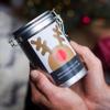 Sistir, Christmas Coffee Personalised Gift in A Tin. Ideal Secret Santa Gift for Coffee Lover. Choice of 4 Festive Labels. 100% Arabica Grounds, Roasted and Packed in The UK. 150g view 3