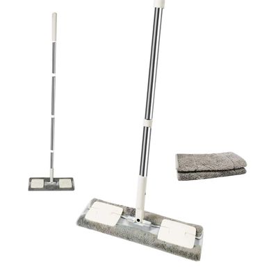 EZ SPARES Dust Mop, Microfiber Mops for Floor Cleaning,with 2 Washable Pads Perfect Cleaner for Hardwood, Laminate & Tile,Adjustable Handle,Handiness,Flexible,Great for Wall Cleaning(Gray)