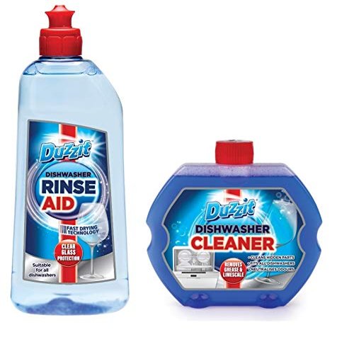Duzzit Dishwasher Rinse Aid 375ml & Dishwasher Cleaner Limescale Remover 250ml