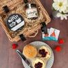 Devon Hampers Vegan Afternoon Tea Hamper for 2  Cream Tea Gift Set & Food Hamper Gifts for Women - Fresh Scones, Jam, Devonshire Tea Bags & Vegan Cream (Wicker Basket) view 1