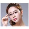 Anti Blue Ray Reading Glasses Woman, Fashion Half Frame Ultra Light Reading Glasses Elegant HD Lenses Presbyopic Glasses,Purple,+1.5 view 2