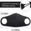 Boolavard 6 Pack Fashion Cloth Fabric Face Protection, Unisex Earloop Black Dust Reusable Washable view 3