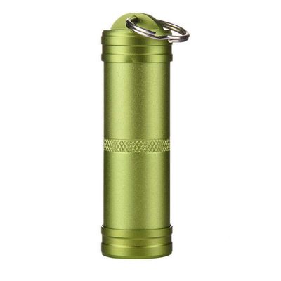 1/2/3Pcs Aluminum Pill Organizer Box Keychain Waterproof 3 Colors Pill Container Portable Pill Keychain Aluminum Pill Bottle for Pill Holder Outdoors Camping Traveling Black/Green/Orange