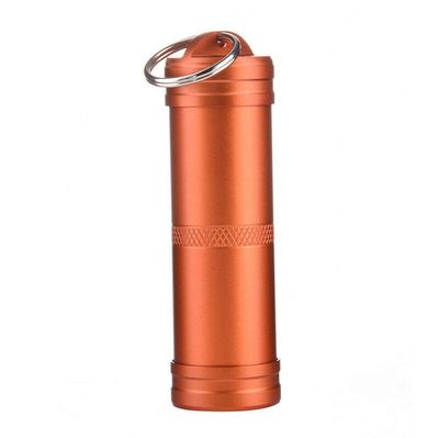 1/2/3Pcs Aluminum Pill Organizer Box Keychain Waterproof 3 Colors Pill Container Portable Pill Keychain Aluminum Pill Bottle for Pill Holder Outdoors Camping Traveling Black/Green/Orange
