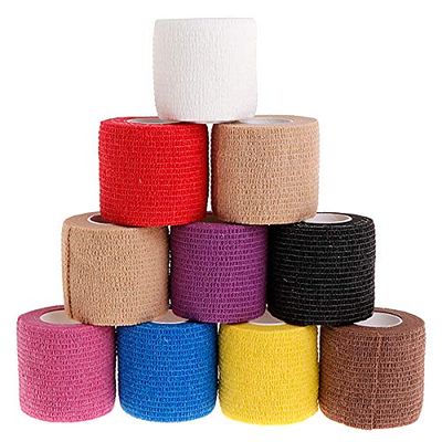10pcs 5cm Disposable Tattoo Self-Adhesive Elastic Grip Bandage Wrap Sport Tape
