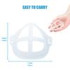 5PC 3D Mask Bracket Comfortable Wearing,Keep Fabric Off Mouth,Help Breathing Smoothly, Lipstick Savor Reusable Washable Translucent view 3