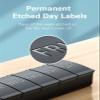 Extra Large 7 Day Pill Box Organiser, Weekly Vitamin Case Box Large Capacity Compartments, BPA-Free Medication Organiser, Daily Pill Case to Hold Vitamins (Black 1 Pack) view 4