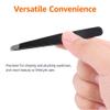 Amazon Basics Slant Tip Professional Stainless Steel Tweezer for Effective Hair Removal, Ideal for Daily Beauty Regimen, with Travel Case, Black, 1-Pack view 2