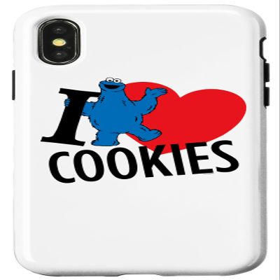 iPhone X/XS Sesame Street Cookie Monster I Heart Cookies Case