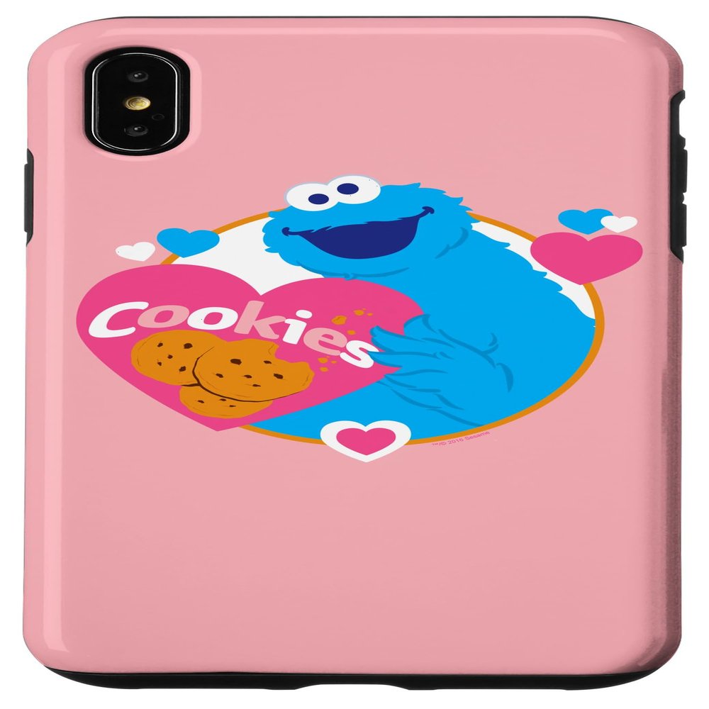 iPhone XS Max Sesame Street Cookie Monster Love Cookies Case