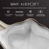 AIRPOP Original Reusable Face Mask, 4 Replacement Filters Included, Multi Layer Face Covering, Contoured Fit, Folding Adjustable Mask with Carry Bag, Washable Adult Face Mask, Beige view 2