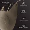AIRPOP Original Reusable Face Mask, 4 Replacement Filters Included, Multi Layer Face Covering, Contoured Fit, Folding Adjustable Mask with Carry Bag, Washable Adult Face Mask, Beige view 3