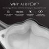 AIRPOP Original Reusable Face Mask, 4 Replacement Filters Included, Multi Layer Face Covering, Contoured Fit, Folding Adjustable Mask with Carry Bag, Washable Adult Face Mask, Charcoal view 2