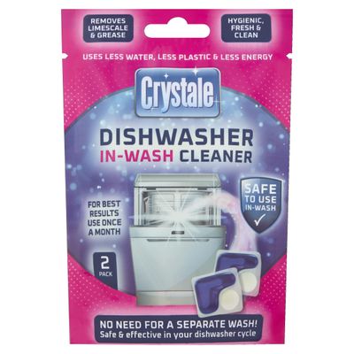 Crystale In-Wash Dishwasher Cleaner - 2 capsules