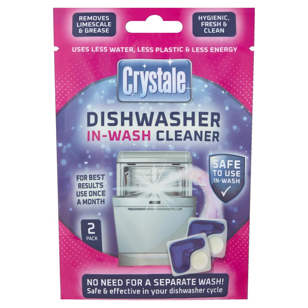 Crystale In-Wash Dishwasher Cleaner - 2 capsules