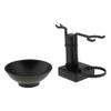 Amagogo Mens Shaving Brush Holder rack and Soap Cup Bowl Set Black view 4