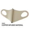 Basic Sense Copper Infused Washable Reusable plain Face Coverings Masks Made in South Korea (Hunter Green) view 3