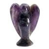 favoramulet 2 Inches Amethyst Crystal Pray Guardian Angel Statue, Carved Healing Peace Angel with Wing Figurine Pocket Stone view 1