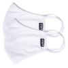 KAIA Face Covering | 2-Layer | Washable | Reusable | Breathable | Dust Filtration | Splash Resistant | Ideal for all outdoor activities such as Cycling & Running | White (2-pack, Medium) view 1