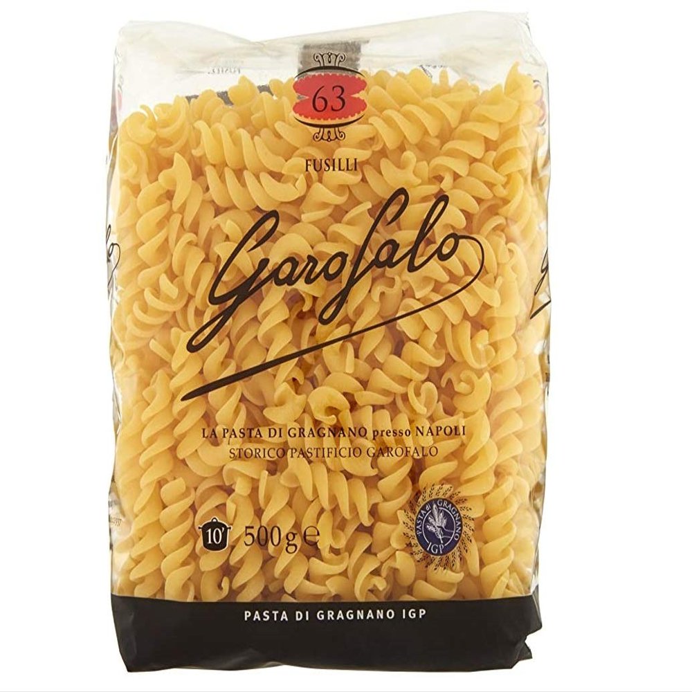 16x Garofalo Pasta di Gragnano IGP Fusilli N 63 durum Wheat Semolina Pasta Short Pasta 100% Neapolitan Pasta Pack of 500g
