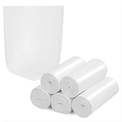 8 Gallon Compostable Trash Bags Inwaysin Tall Kitchen Garbage Bags Recycling Unscented Strong Wastebasket Bin Liners Medium Trash Can Liners for Bathroom,Bedroom,Office,Car (White,100 Counts 20-30 L)